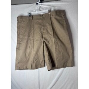 Oak Hill Mens Stretch Chino Short lot of 2 one khaki and one navy Waist 50 NWT
